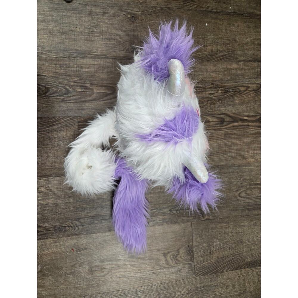 Furlings Aspen - 13" Interactive Plush Toy, 80+ Sounds & Animations White Purple - Picture 4 of 6